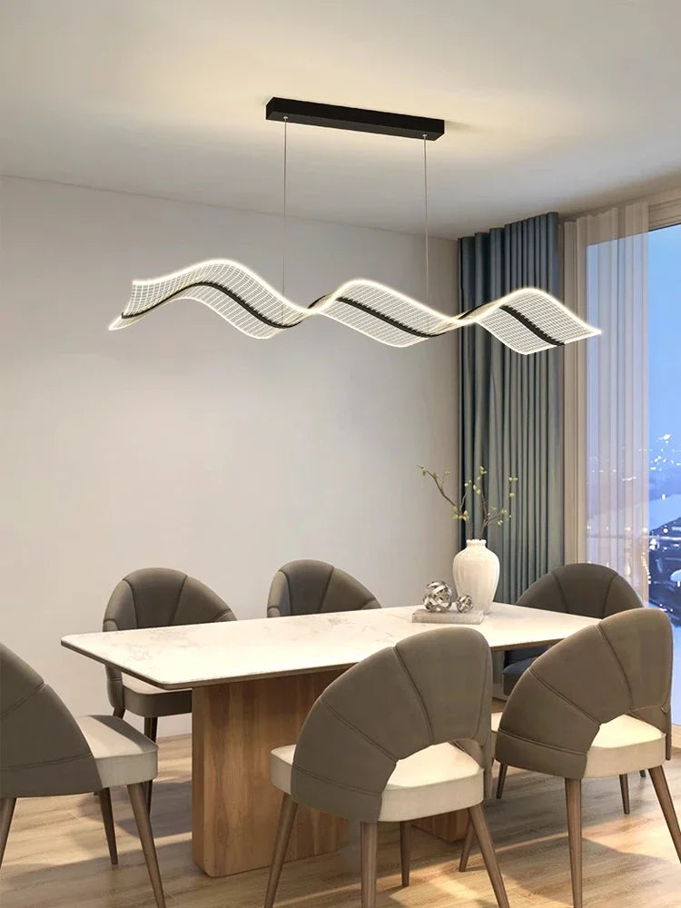DecorBites™ مصباح معلق LED مموج لغرفة المعيشة وديكور المطبخ - مصابيح داخلية معلقة