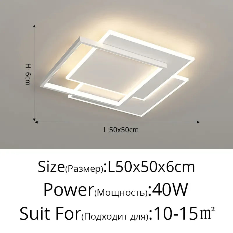 DecorBites™ ثريا LED: أضواء تعتيم عصرية لغرف المعيشة والطعام والمطبخ وغرف النوم والردهات المنزلية