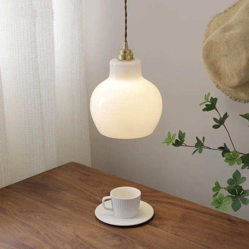 DecorBites™ مصابيح قلادة LED زجاجية خضراء مصباح معلق حديث ديكور منزلي