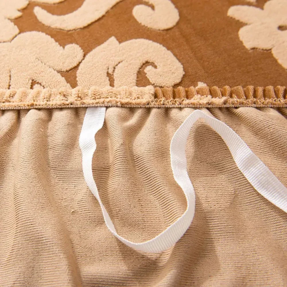 DecorBites™ 3D Solid Embossed Thick Sofa Cover Slipcovers - Spandex Stretch Couch Case