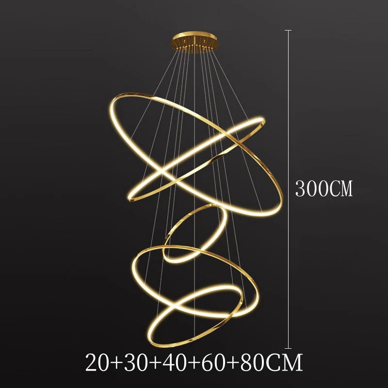 Nordic Acrylic Iron LED Pendant Light Chandelier