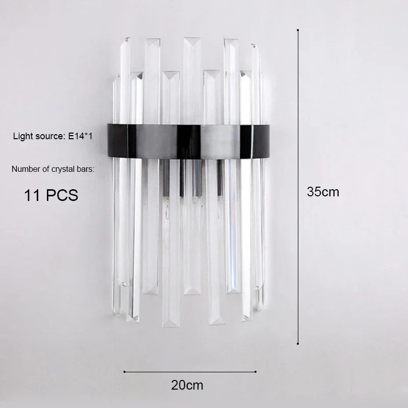 DecorBites™ Crystal Wall Light: Modern Nordic Sconces Indoor Lighting for Living Room Bedroom