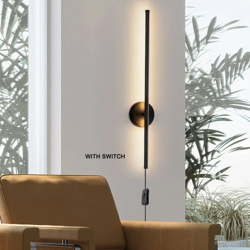 DecorBites™ 360° Rotation LED Wall Lights for Sofa Background, Black Wall Sconce Fixtures