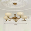 DecorBites™ Glass Ball Pendant Chandelier LED Lamp for Modern French Bedroom