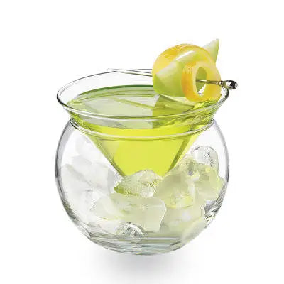 DecorBites™ 150ml Stemless Martini Chiller Ball Base Cocktail Glass Cup