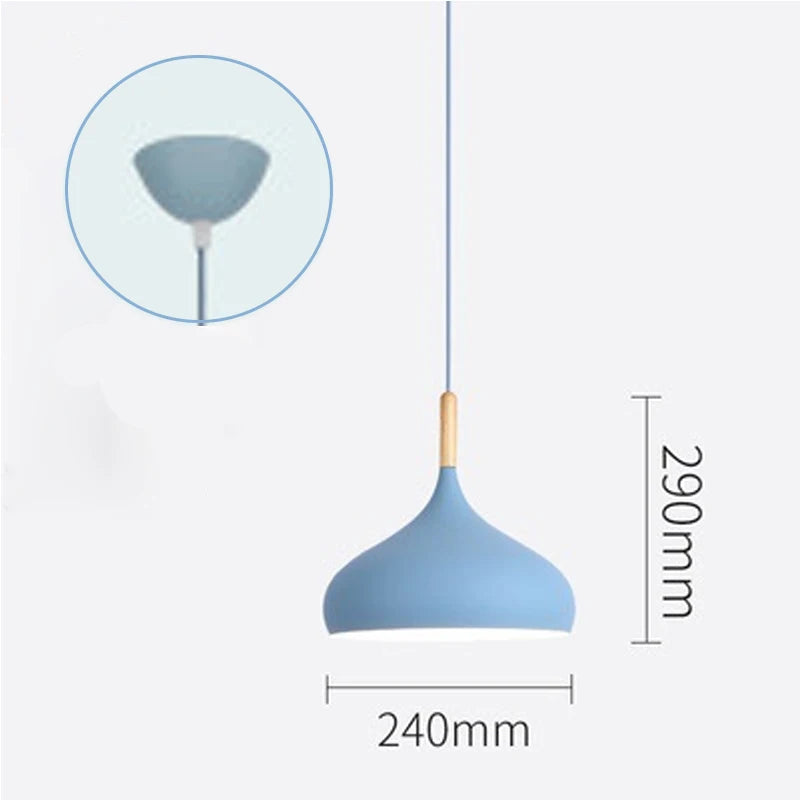 Nordic Industrial Colorful Metal Pendant Light