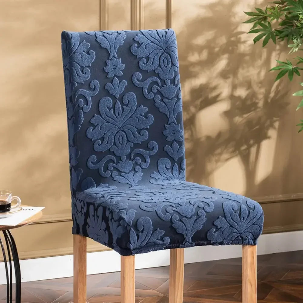 DecorBites™ 3D Embossed Print Spandex Chair Cover Slipcovers - Stretch, Elegant, Durable