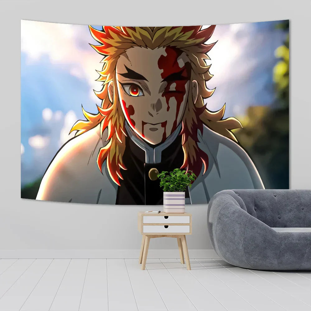 DecorBites™ Demons Slayer Anime Cloth Wall Tapestry Room Decor
