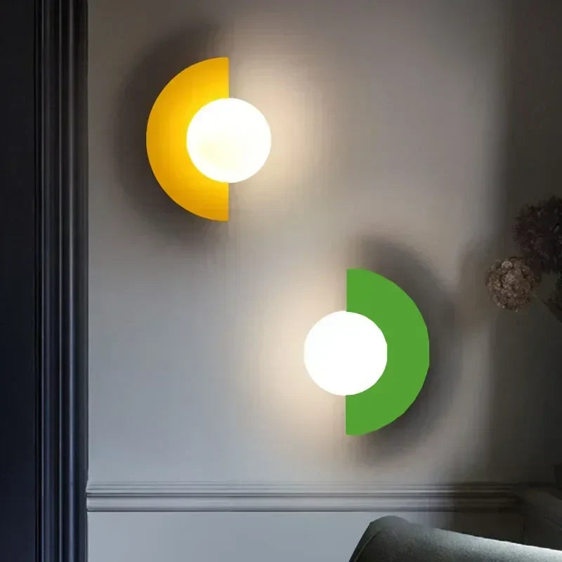 DecorBites™ Glass Ball LED Wall Lamp for Bedroom, Living Room, Study - Simple & Elegant