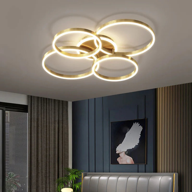 ثريا DecorBites™ LED: مصابيح عصرية لغرف المعيشة والدراسة والنوم، ثريات مدخل دائرية الشكل