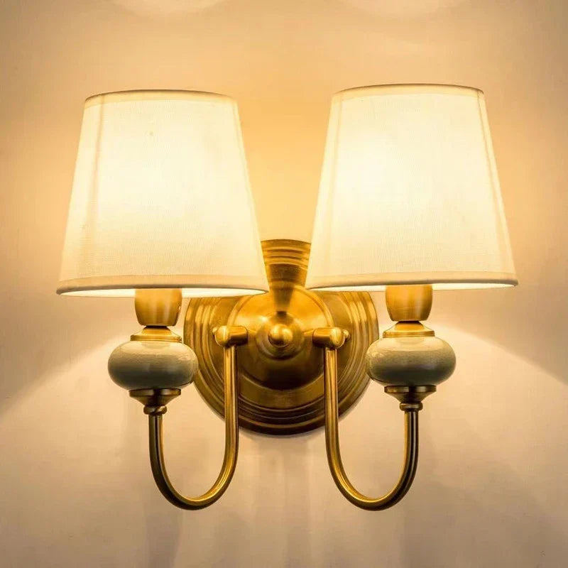 DecorBites™ Cloth Cover Wall Light for Bedroom, Living Room, Restaurant, and Corridor