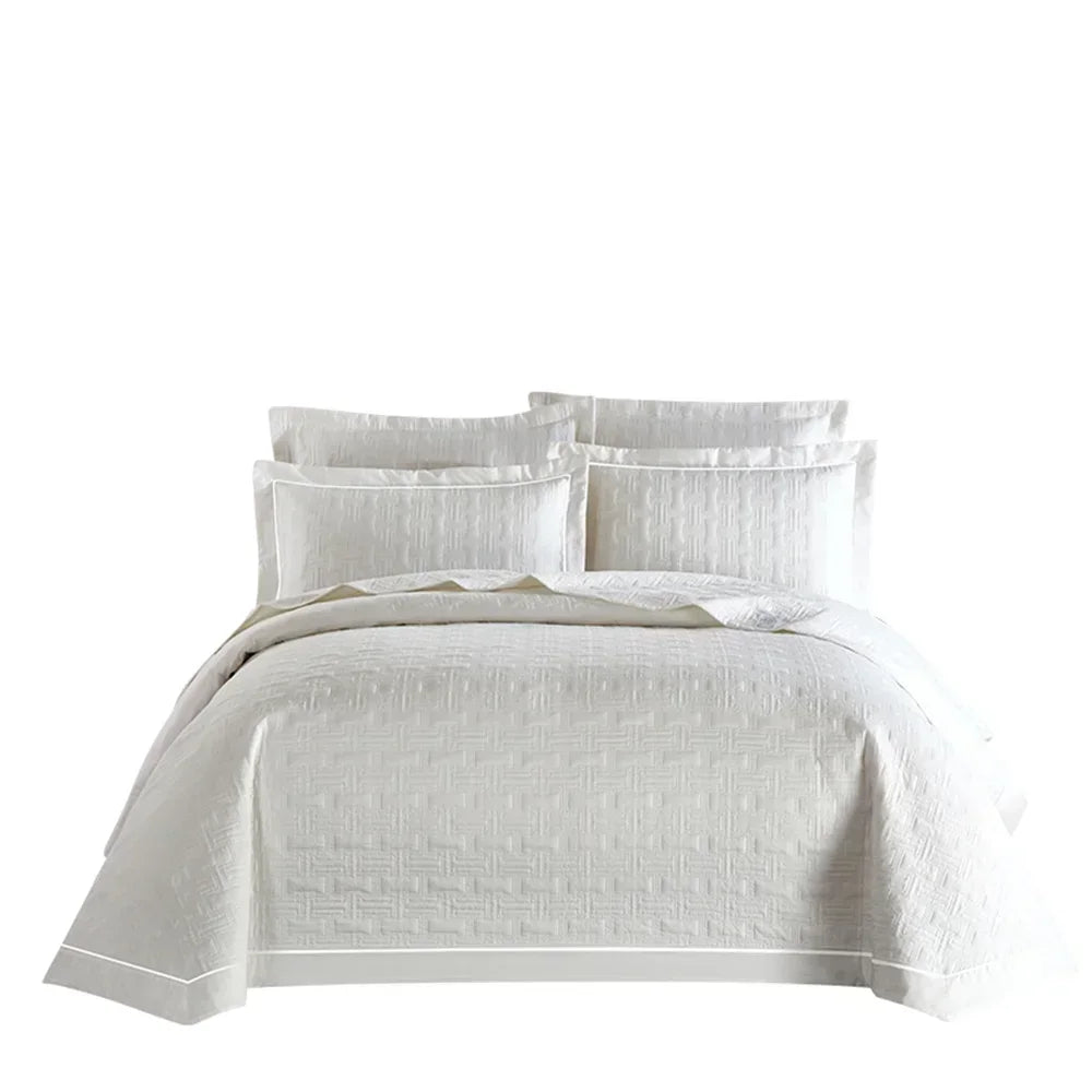 DecorBites™ Cotton Coverlet Bedspread Set with Thick Quilting for Luxurious Bedding