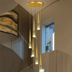 Modern Crystal Staircase Chandelier Pendant Light