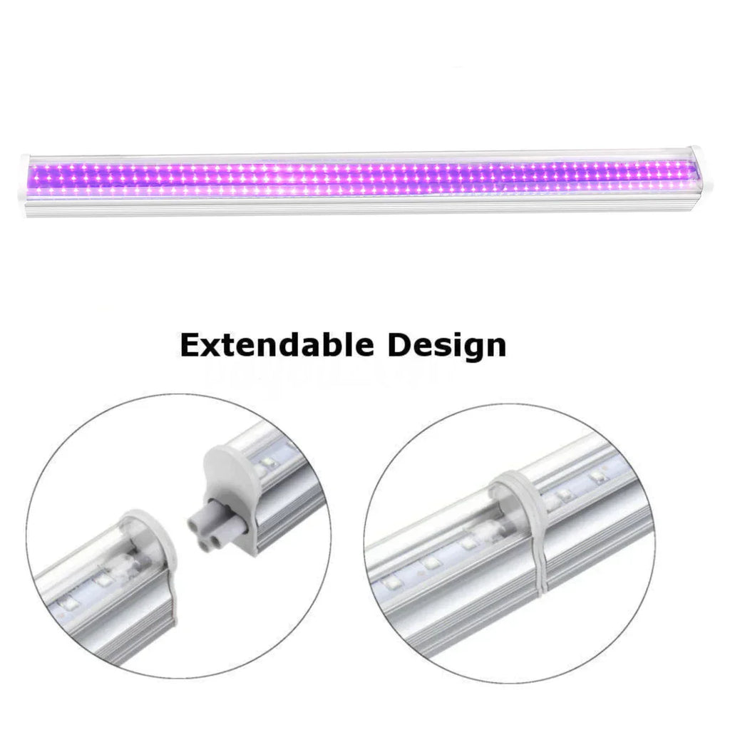 DecorBites™ 144 LED UV Glow Black Light Bar: Party Disco DJ Halloween Decor