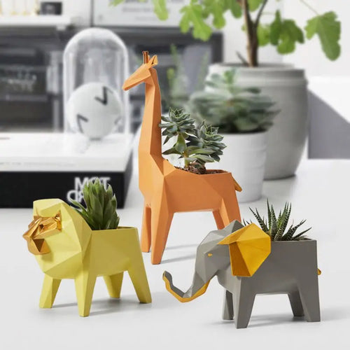 "مجسم زرافة ثلاثي الأبعاد من DecorBites™ لديكور المنزل والمكتب - نموذج أوريغامي مصنوع يدويًا"