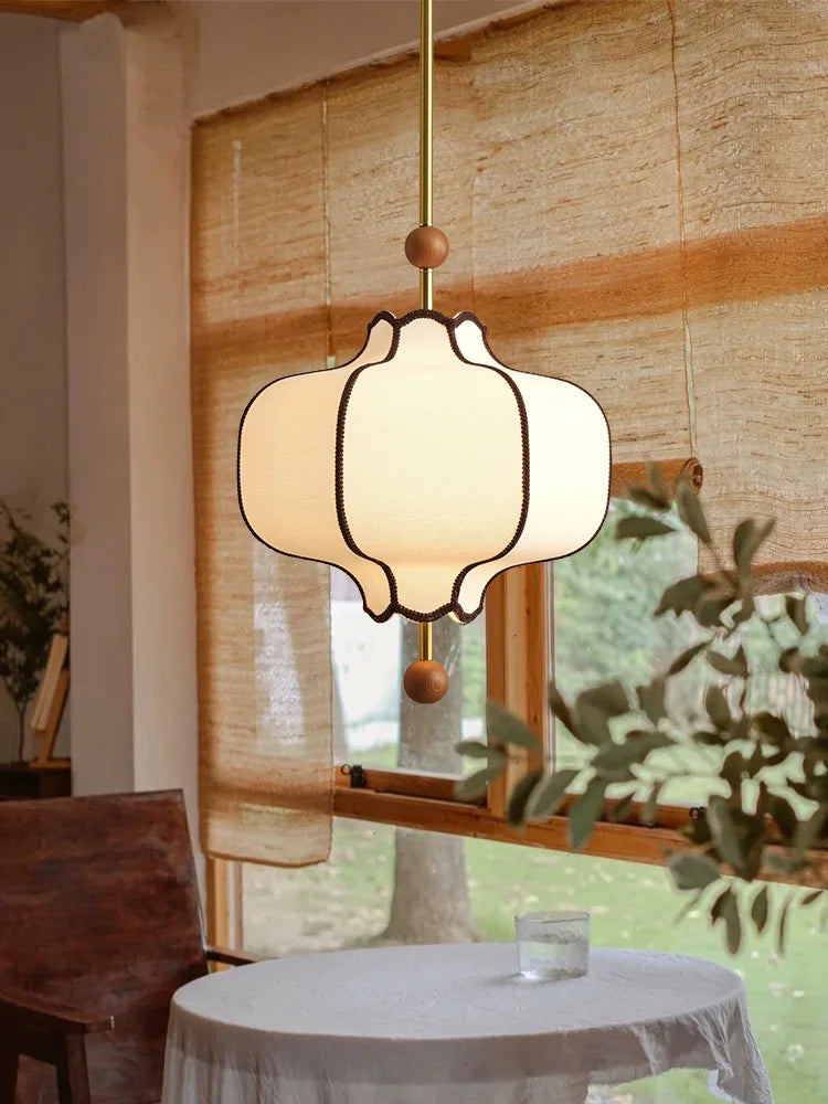 Japanese-Inspired Fabric Globe Pendant Light