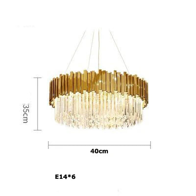 إضاءة ثريا LED كريستال بيضاوية DecorBites™ لغرفة الطعام