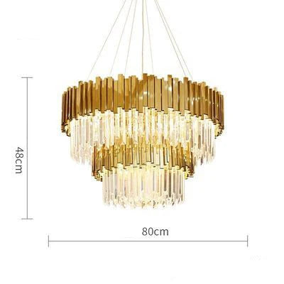 إضاءة ثريا LED كريستال بيضاوية DecorBites™ لغرفة الطعام