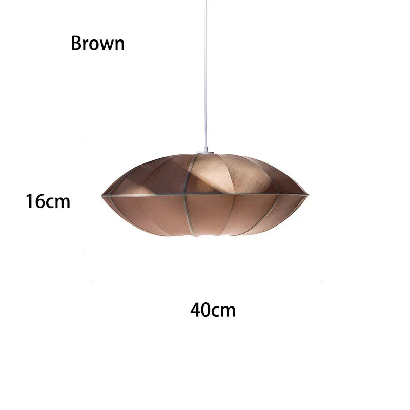 DecorBites™ Danish Pendant Light Minimalist Lantern Ufo Lampshade Rustic Fabric Lamp