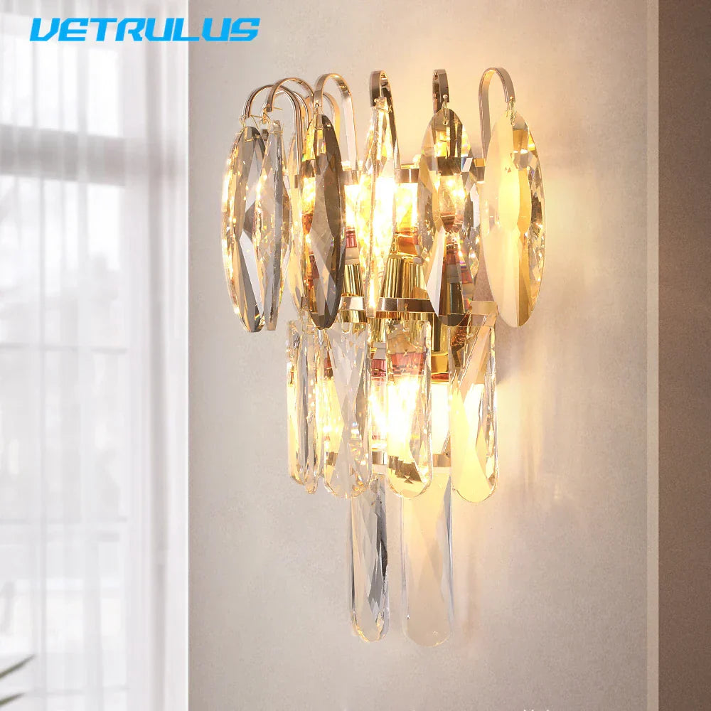 DecorBites™ Crystal LED Wall Light Modern Elegant Design for Living Room & Bedroom