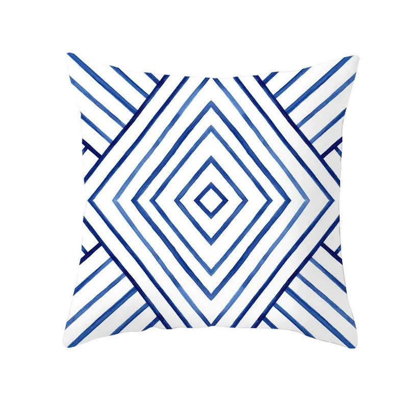DecorBites™ Geometric Heart Round Cushion Cover for Home Decor