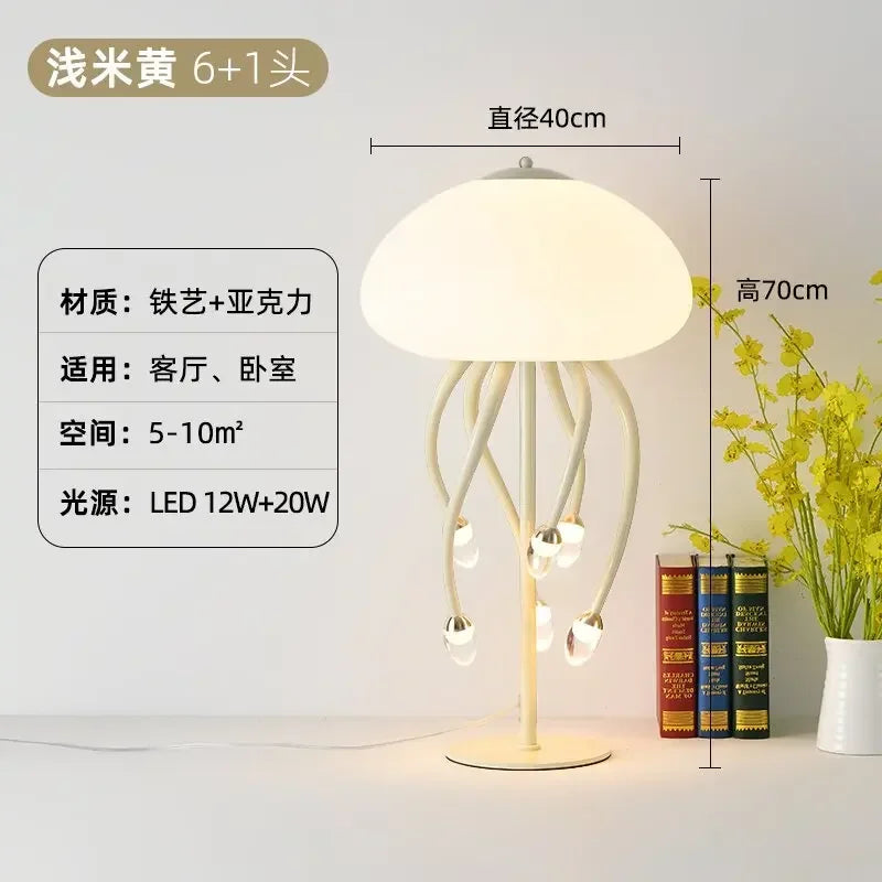 DecorBites™ مصباح قنديل البحر Kawaii LED لديكور وإضاءة غرفة النوم