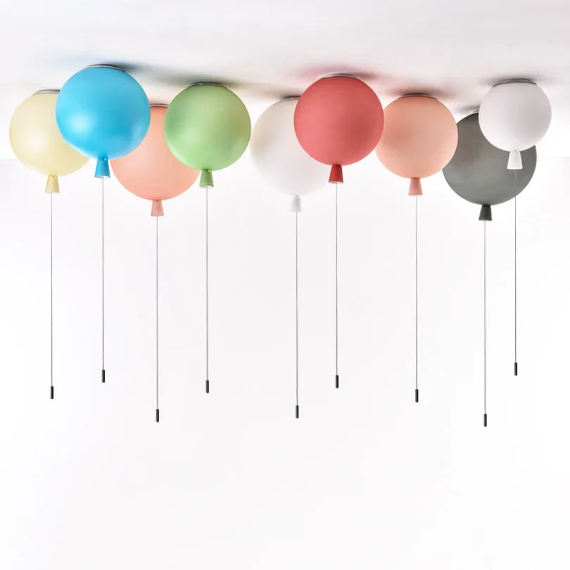 Balloon Acrylic Metal Pendant Light for Children's Rooms