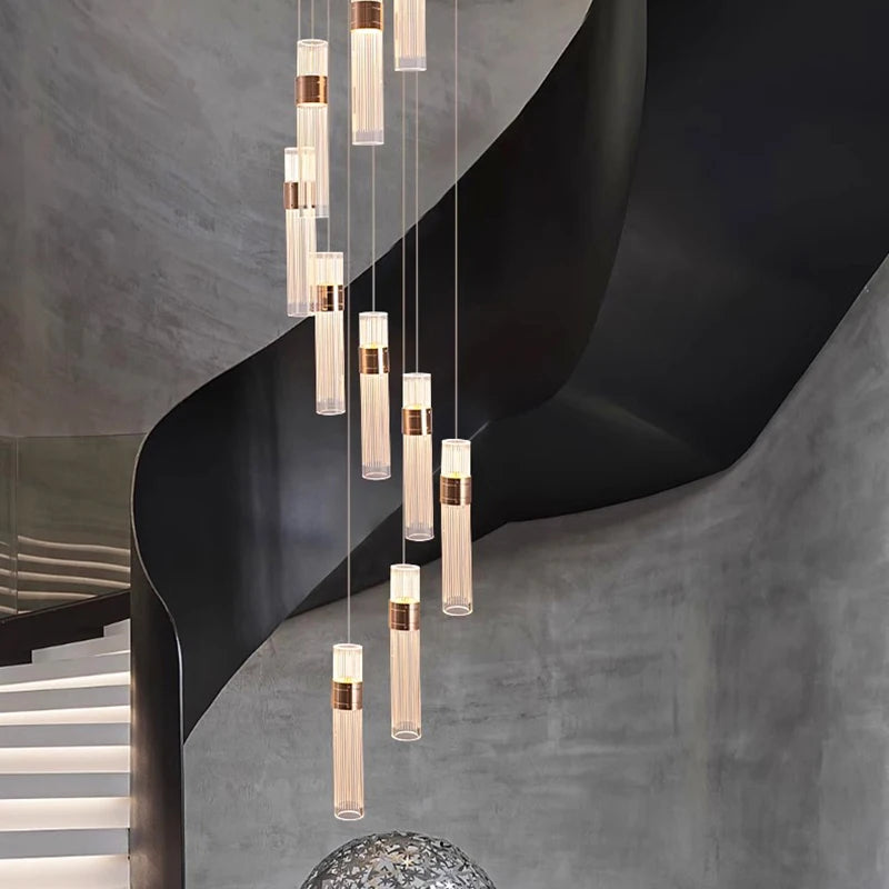 Nordic Multi-Light Iron And Acrylic Pendant Light