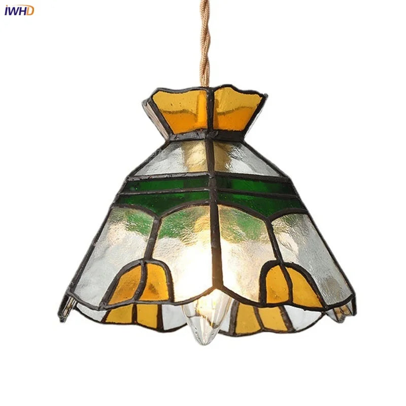 DecorBites™ Glass Brass Pendant Lamp Adjustable Wire LED Dining Room Kitchen Bar Balcony Decor