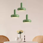 Nordic Cream Mushroom Pendant Light in Painted Aluminum