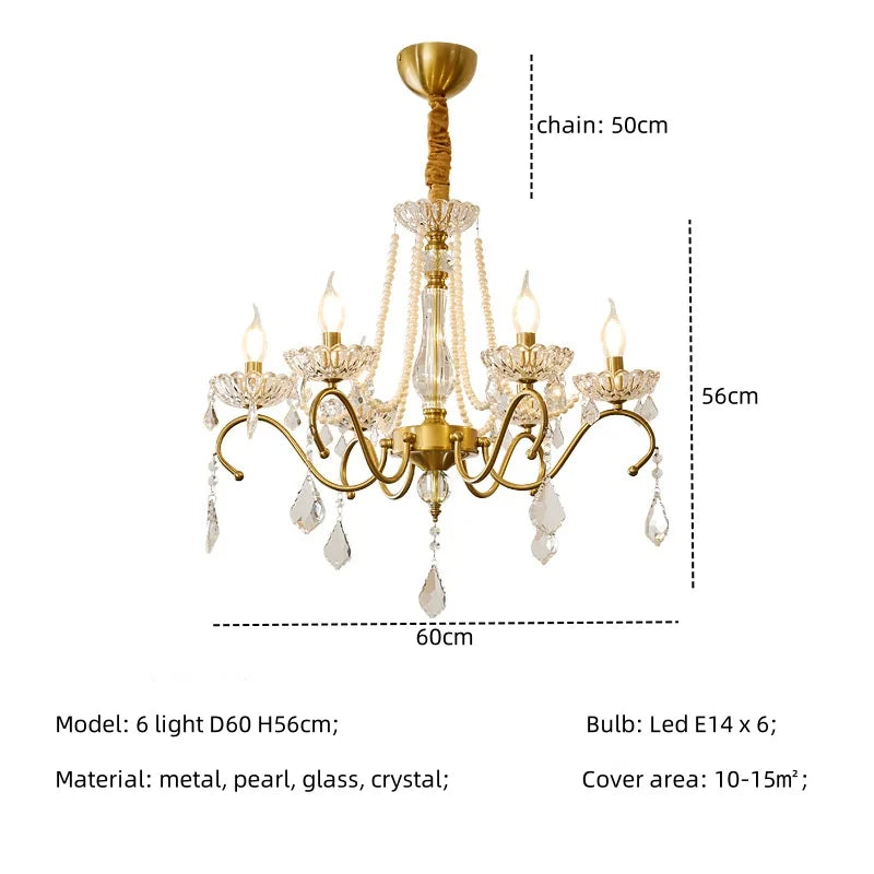 ثريا DecorBites™ الكريستالية بإضاءة LED لغرفة المعيشة، إضاءة فاخرة، مصباح معلق E14