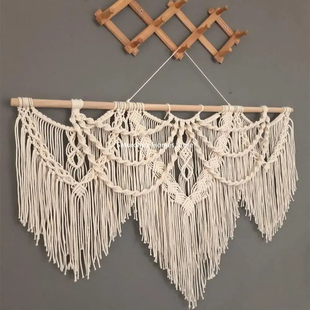 DecorBites™ نسيج مكرمية كبير بوهيمي للتعليق على الحائط لديكور البوهو في غرفة المعيشة