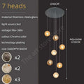 DecorBites™ Crystal Glass Spiral Ceiling Chandelier for Modern Living Room & Kitchen Decor