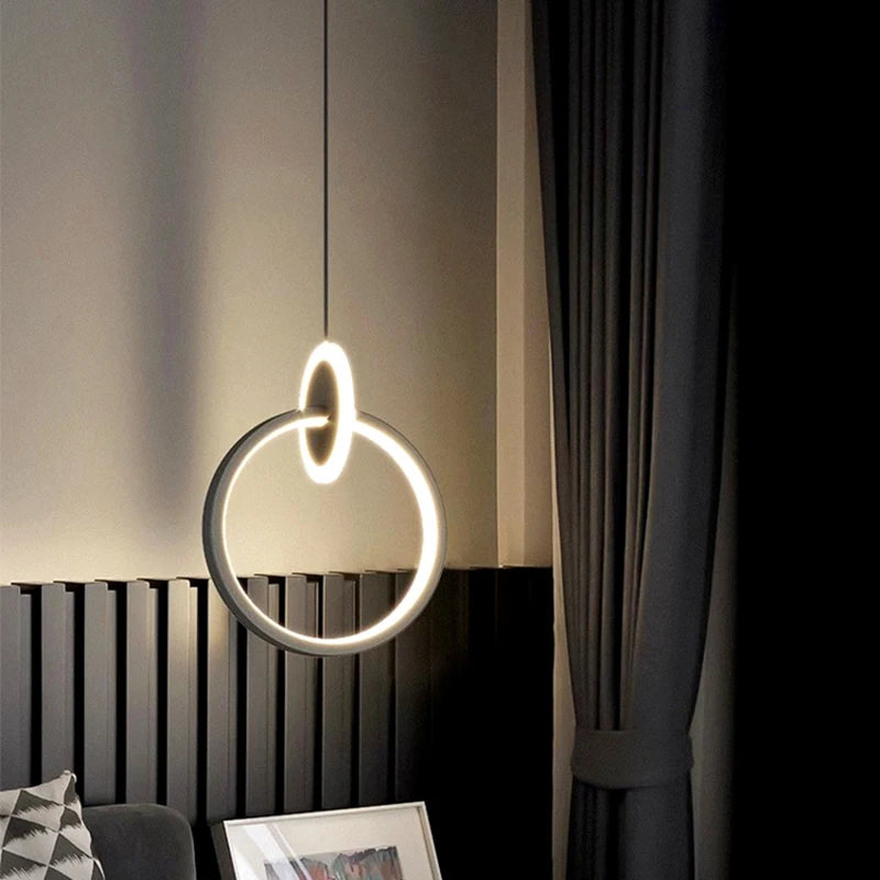Modern Alloy LED Bedside Pendant Light