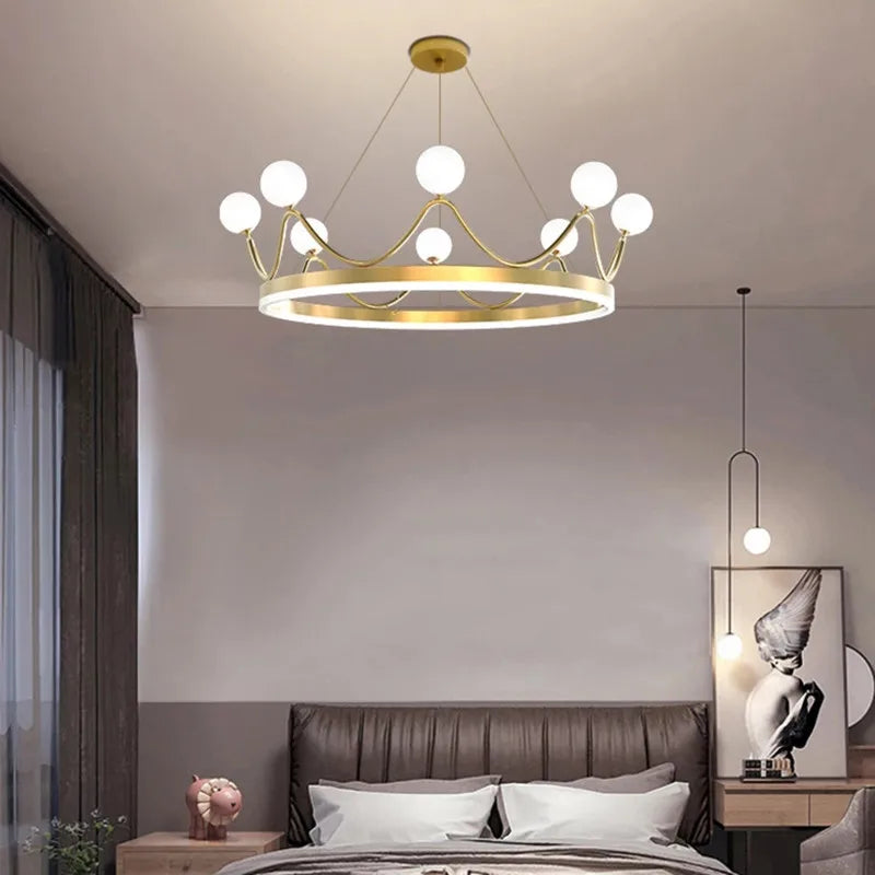 ثريا DecorBites™ تاج LED: إضاءة معلقة حلقية أنيقة لغرفة الأطفال