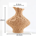DecorBites™ Frosted Ceramic Vase Artificial Floral Decor Desk Decoration Modern Flower Arrangement