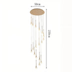 Modern Crystal Pendant Light With Adjustable Height