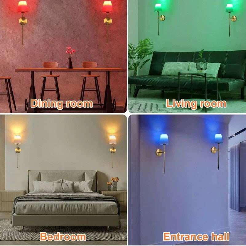 مصباح حائط من DecorBites™ بتصميم صناعي عتيق لغرفة النوم والحمام وإضاءة غرفة المعيشة