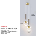 Nordic Gold Linear LED Pendant Light