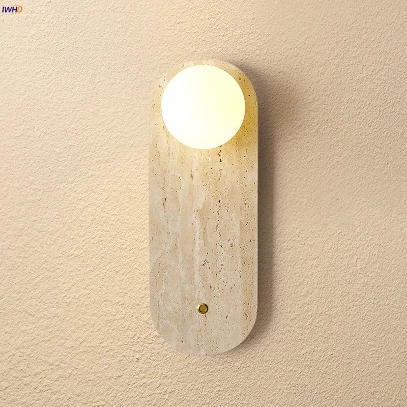 DecorBites™ LED Wall Light Fixture Modern Living Dining Room Yellow Glass Bedside Lamp