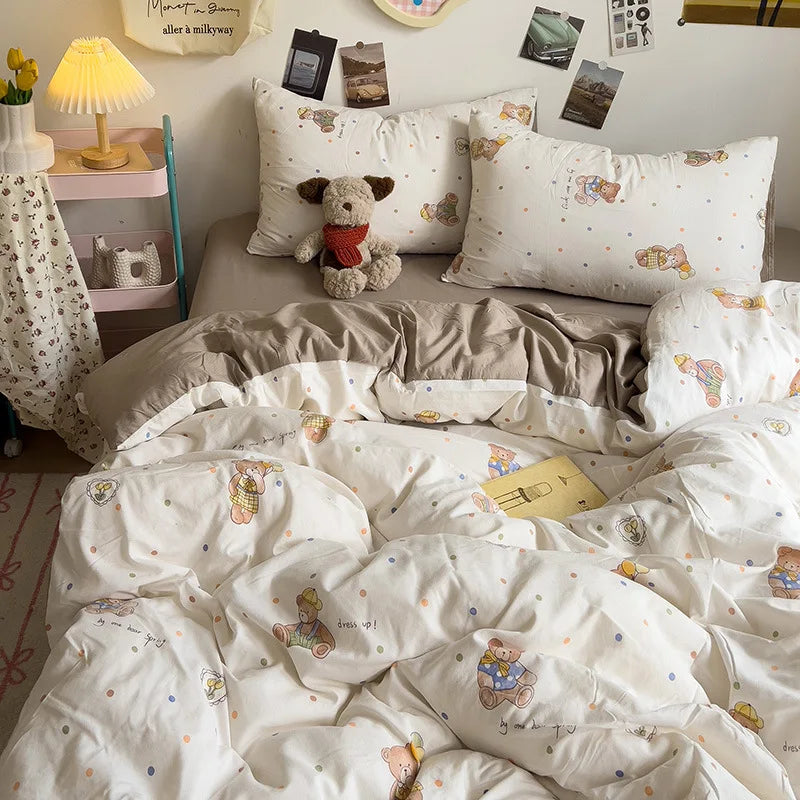 غطاء لحاف فردي بتصميم زهور كورية من DecorBites™: راحة مميزة، لجميع الفصول، لطيف على البشرة