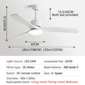 DecorBites™ 3-Blade DC Ceiling Fan with LED Light & Remote Control.