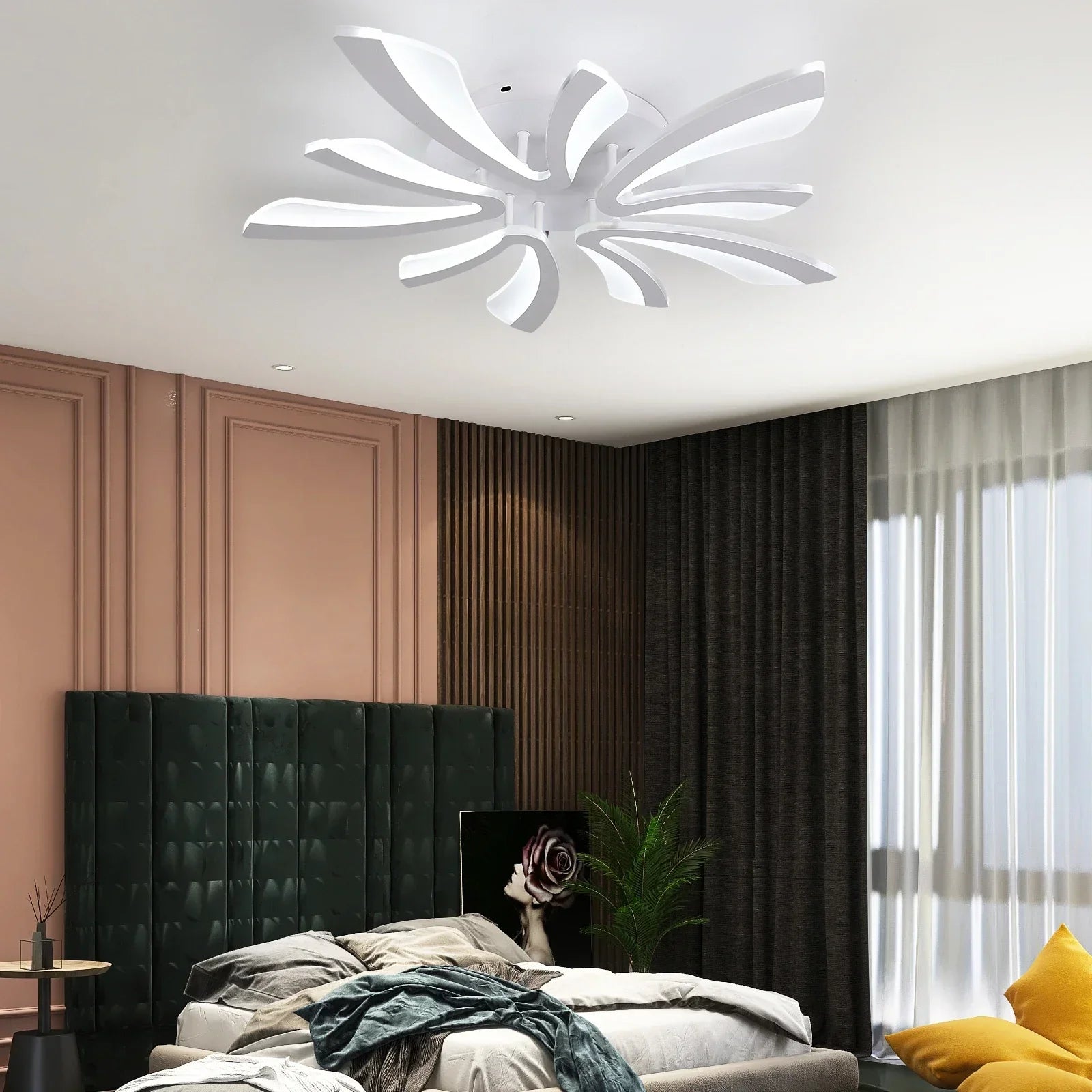 DecorBites™ Acrylic LED Chandelier RC Dimming Modern Ceiling Lamp for Living Dining Room