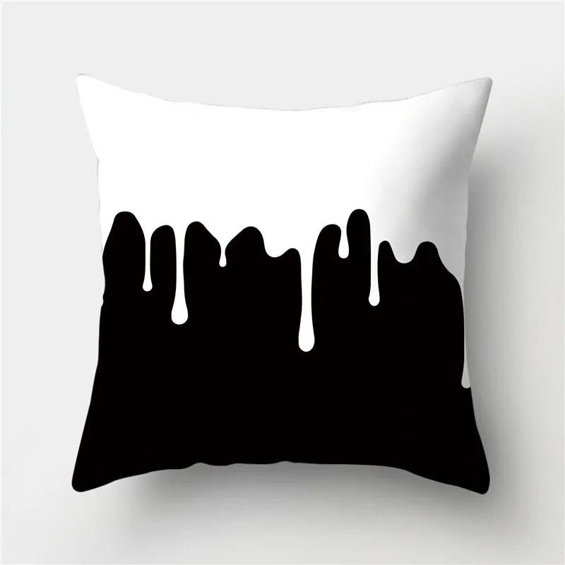 DecorBites™ Geometric Stripes Pillowcase 45x45cm Polyester Cushion Cover for Living Room
