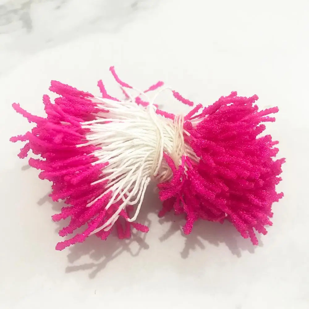 DecorBites™ 200pcs Mixed Rose Red Flower Cherry Stamen Berries Bundle for DIY Decor
