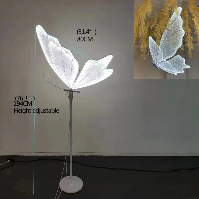 مصباح ديكور الزفاف LED على شكل فراشة من الدانتيل من DecorBites™