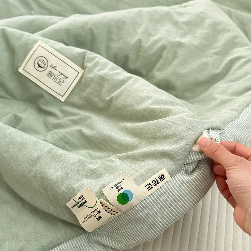 DecorBites™ Cotton Summer Cooling Blanket | Soft Breathable Quilted Quilt