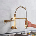 DecorBites™ Dual Spout Kitchen Faucet Swivel Wall Mount 360 Rotation Cold Water Tap