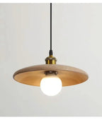 Solid Wood Pendant Light With Three-Color Dimming