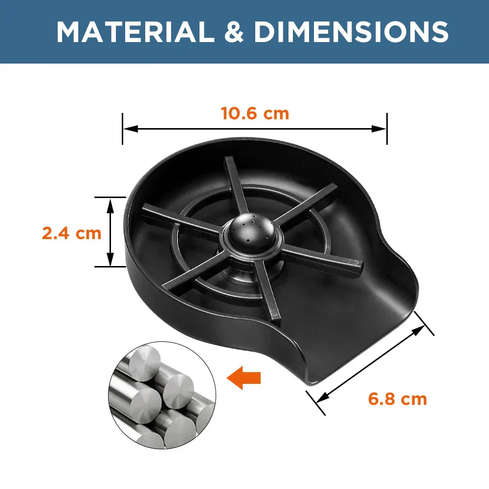 DecorBites™ Glass Rinser: Automatic Cup Washer for Home Bar Coffee Pitcher - Kitchen Tool